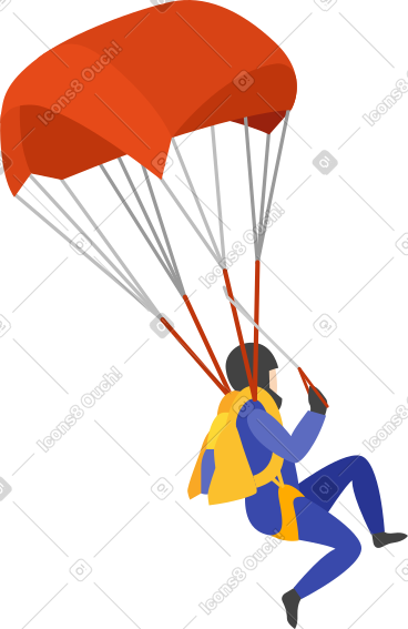 Parachute jumper PNG, SVG