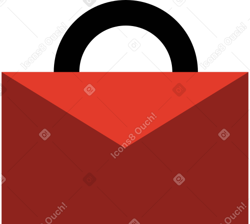red briefcase PNG, SVG