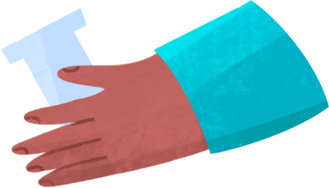 hand with test flask PNG, SVG