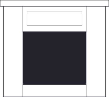 white fireplace PNG, SVG