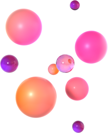 floating gradient spheres PNG, SVG