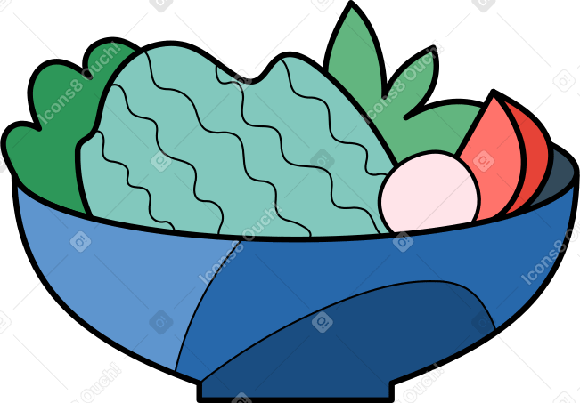 vegetable salad Illustration in PNG, SVG