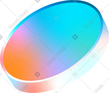 Brightly colored metal coin PNG, SVG
