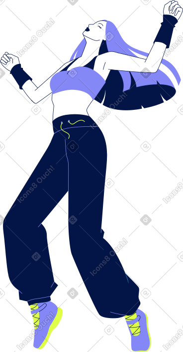 跳舞的年轻女子 PNG, SVG