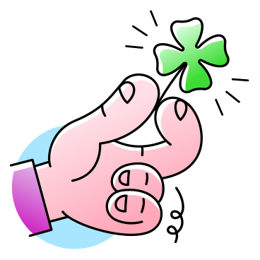 Hand with clover PNG, SVG