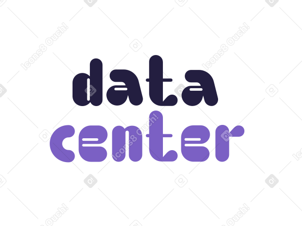 lettering data center PNG, SVG
