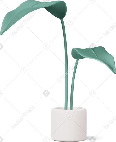 3D vase with flowers в PNG, SVG