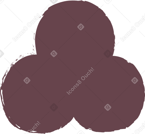 brown trefoil PNG, SVG