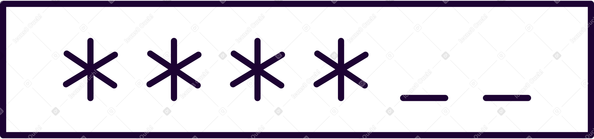 interface board with asterisks Illustration in PNG, SVG
