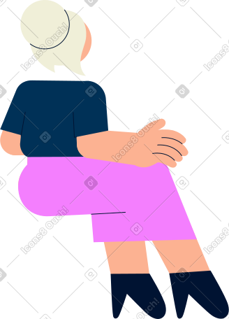 坐着的女人的背影 PNG, SVG