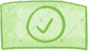 Green virtual screen with checkmark PNG, SVG