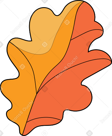 orange leaf Illustration in PNG, SVG