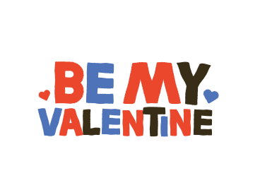 Lettering be my valentine PNG, SVG