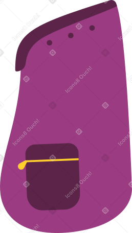 burgundy travel backpack Illustration in PNG, SVG