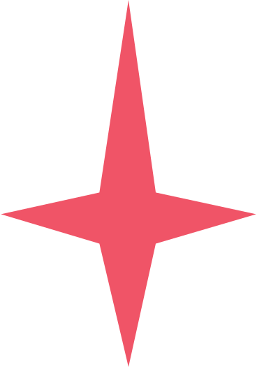 Roter kleiner stern mit vier punkten PNG, SVG