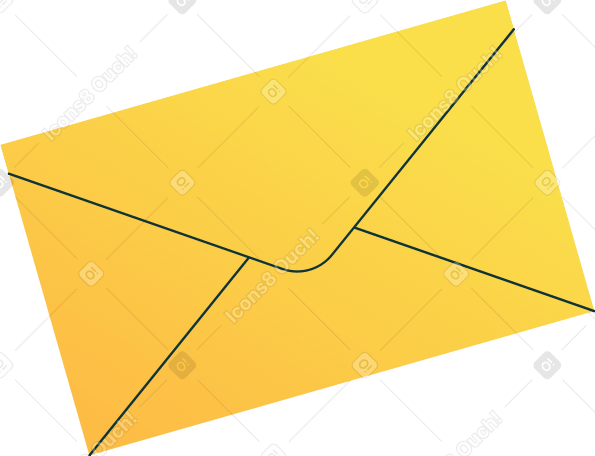 big yellow envelope Illustration in PNG, SVG