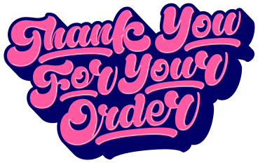 lettering thank you for your order with shadows text PNG, SVG