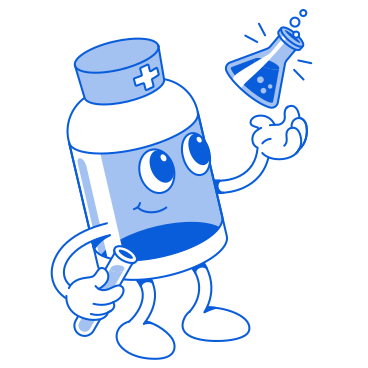 Medicine jar doctor experimenting with flasks PNG, SVG
