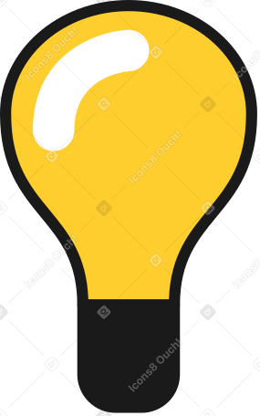 light bulb on Illustration in PNG, SVG