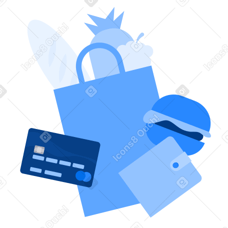 Online grocery delivery Illustration in PNG, SVG