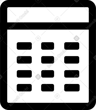 calculator with buttons PNG, SVG