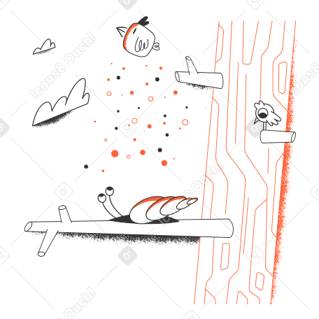 Illustration La vie des arbres aux formats PNG, SVG