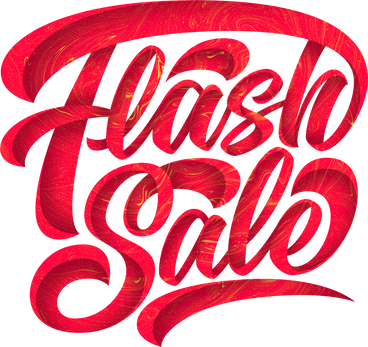lettering flash sale with shadows and liquid texture text PNG, SVG