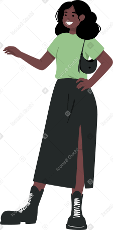 fashion girl Illustration in PNG, SVG