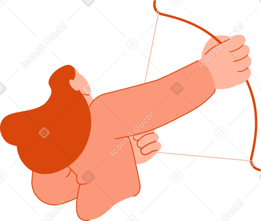 woman shooting from a bow PNG, SVG