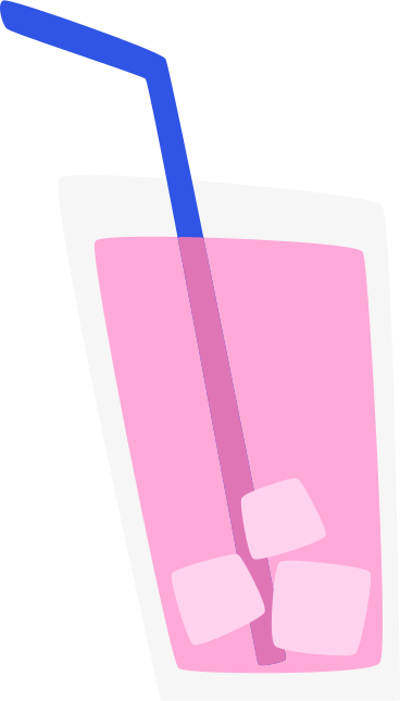 drink with ice and straw PNG, SVG