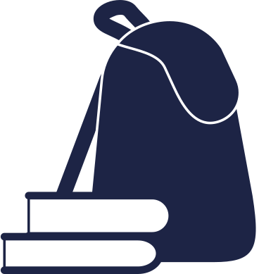 Student backpack and two books PNG, SVG