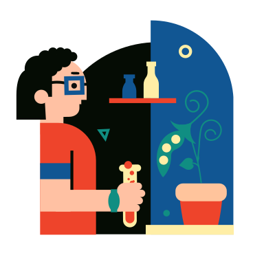 Biotechnologist holding a serum in tube PNG, SVG