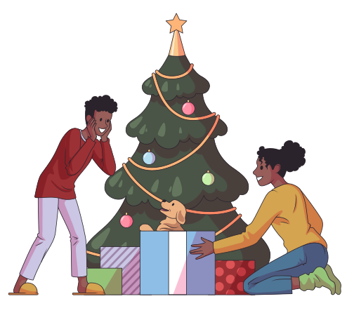 Christmas present Illustration in PNG, SVG