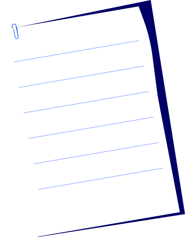 sheet of white paper with paper clip PNG, SVG