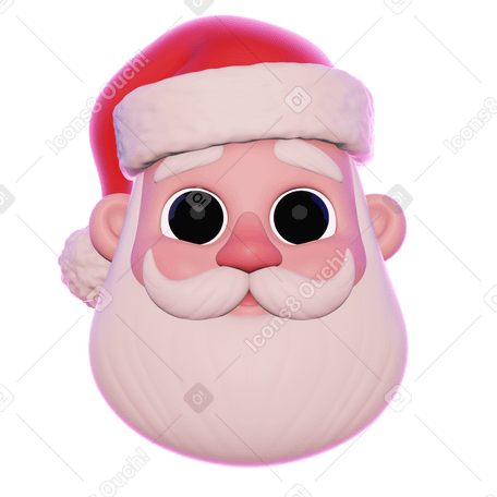 3D 圣诞老人图标 PNG, SVG