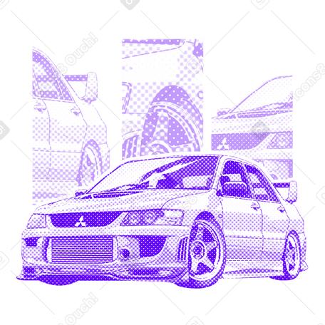 Mitsubishi lancer evo - klassisches poster PNG, SVG
