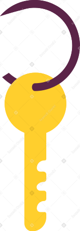 yellow home keys Illustration in PNG, SVG