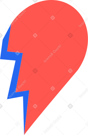 half a heart Illustration in PNG, SVG