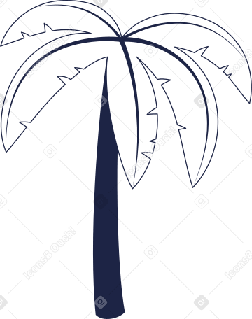 palm tree line Illustration in PNG, SVG