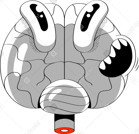 living brain looks up PNG、SVG