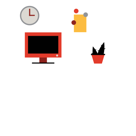 Office space Illustration in PNG, SVG