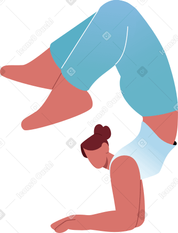 woman in elbow yoga stand PNG, SVG