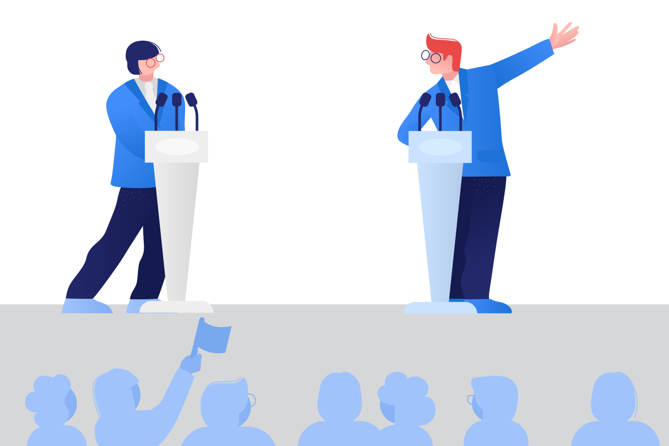 Political debates Illustration in PNG, SVG