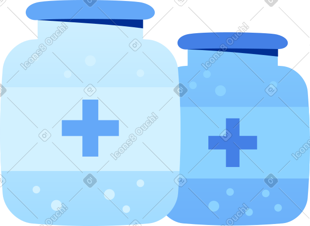 vaccine two bottles PNG, SVG