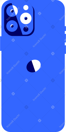 smartphone bleu PNG, SVG