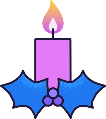 Christmas candle PNG、SVG