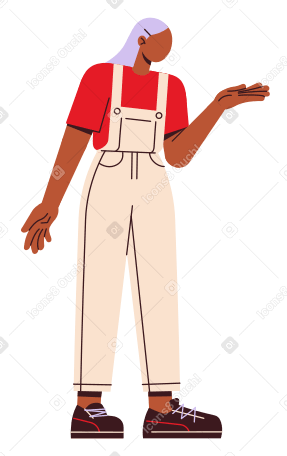 gesturing young woman PNG, SVG