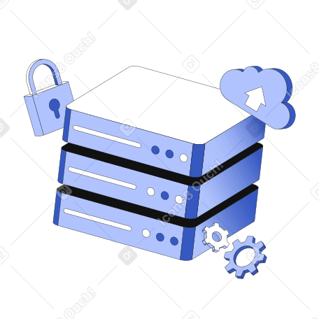 Server hardware Illustration in PNG, SVG