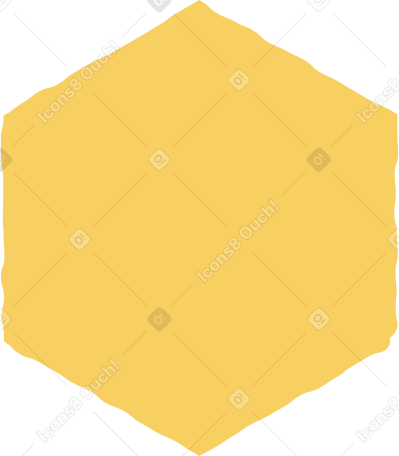 hexagon yellow PNG, SVG