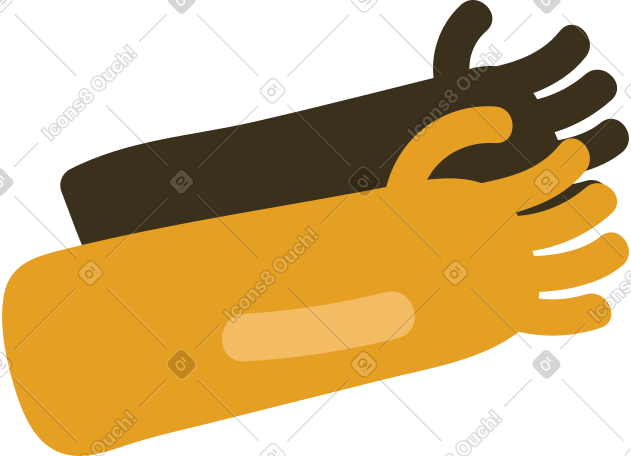 yellow hand PNG, SVG